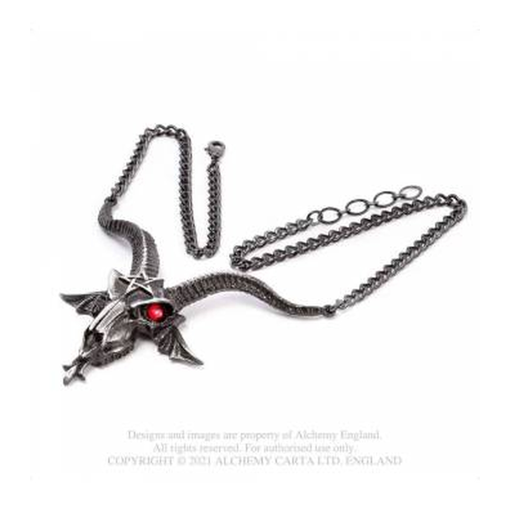Alchemy - Baphometica (Large Baphomet Skull) Ketting - Zilverkleurig